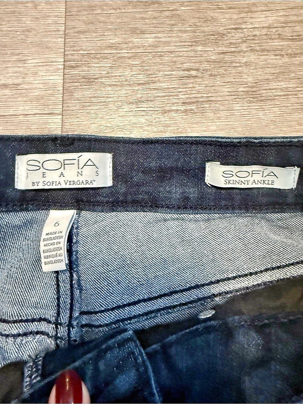 Sofia Jeans by Sofia Vergara Sofia Skinny Ankle Jeans Dark Wash Size 6 - Picture 9 of 12